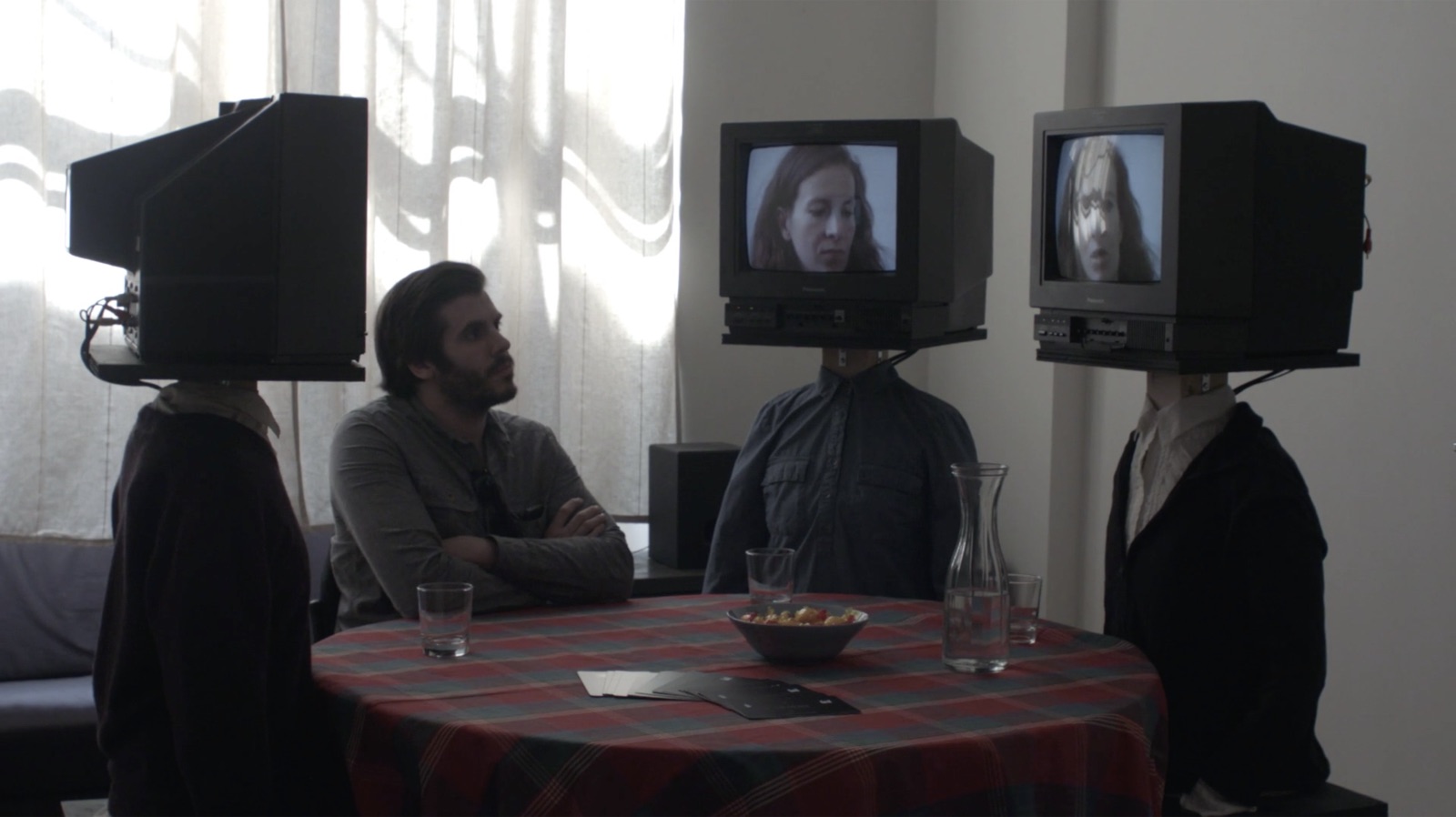 Live Interview installation view - all three body forms